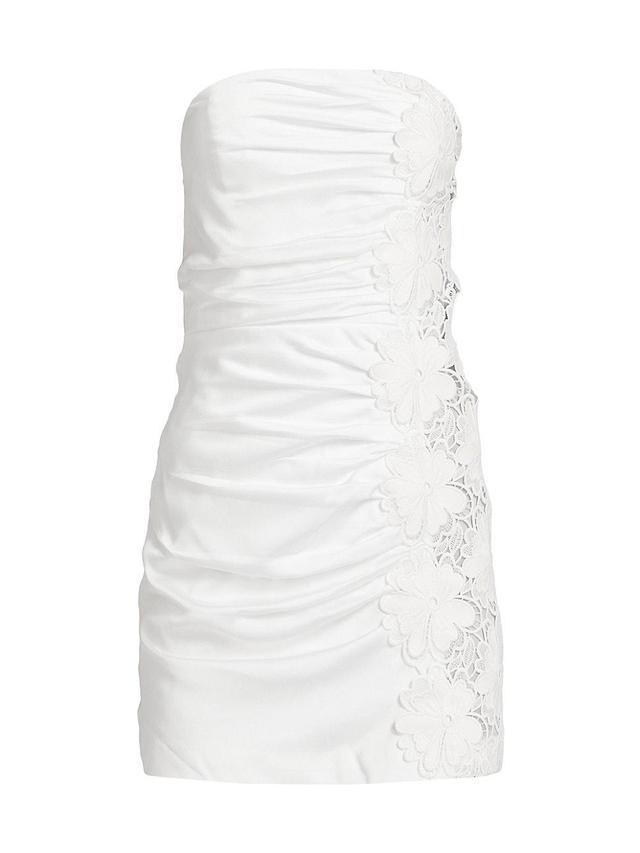 Womens Dalary Embroidered Lace Strapless Minidress Product Image