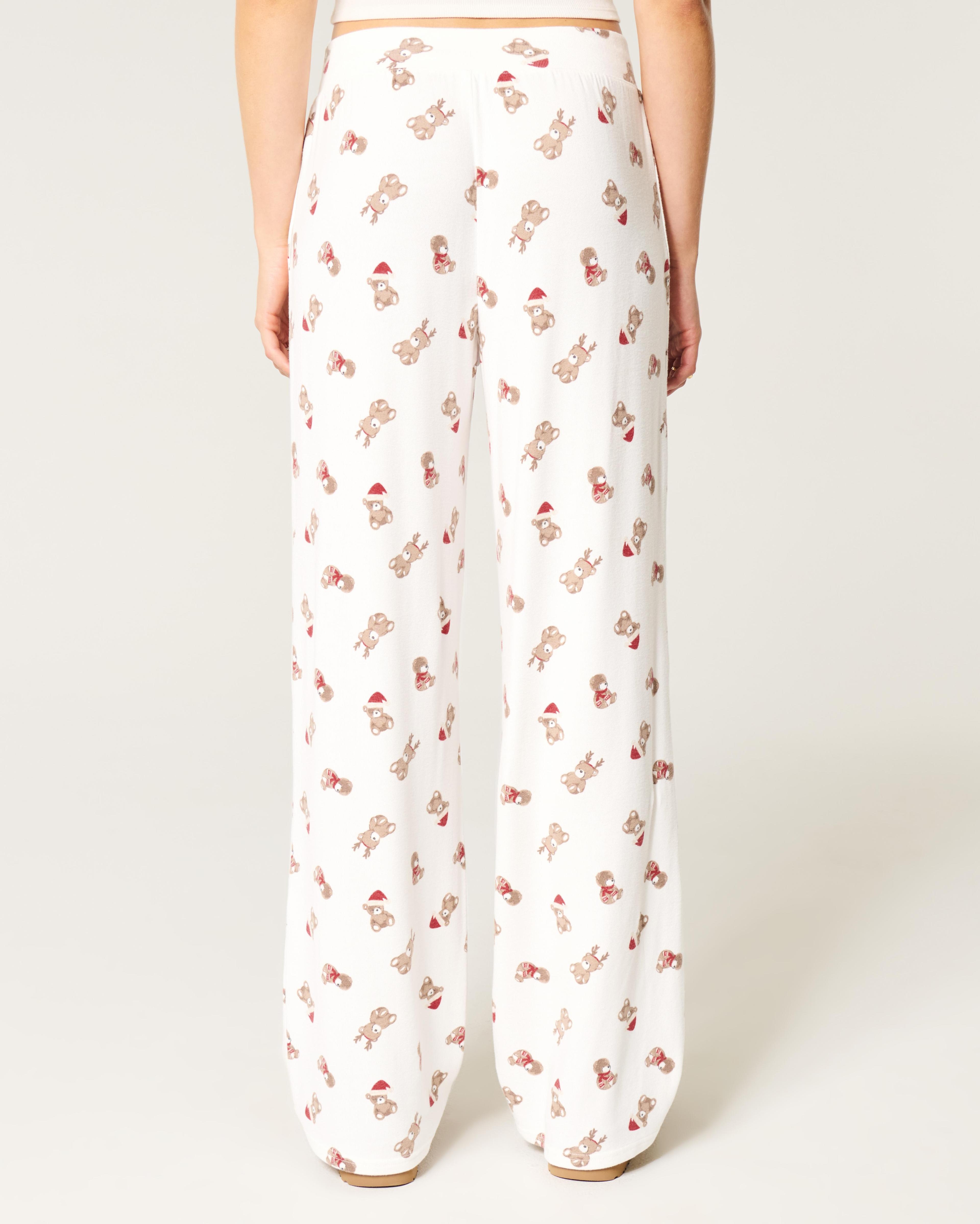 Cozy Wide-Leg Pajama Pants Product Image