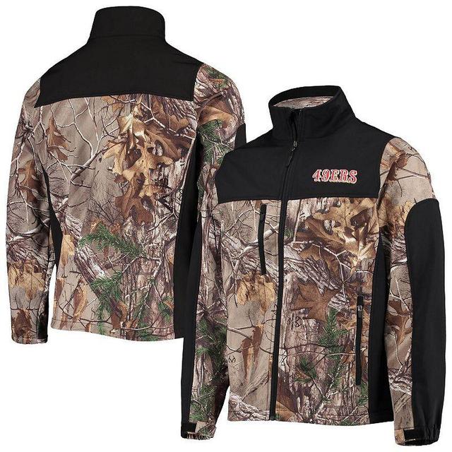 Mens Dunbrooke Realtree Camo/Black San Francisco 49ers Hunter Softshell Full-Zip Jacket Product Image