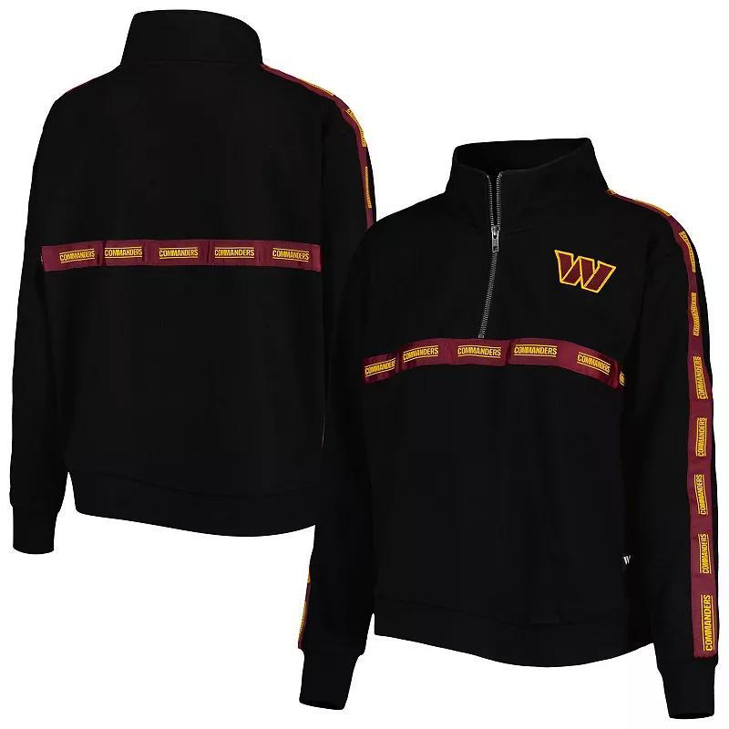 Womens The Wild Collective Black Washington Commanders Quarter-Zip Top Product Image