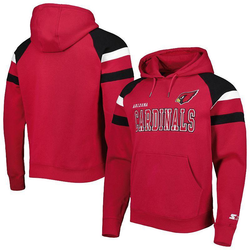 Mens Starter Cardinal Arizona Cardinals Draft Fleece Raglan Pullover Hoodie Product Image