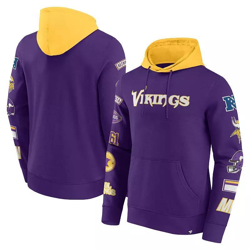 Mens Fanatics /Gold Minnesota Vikings Patched Out Pullover Hoodie Product Image