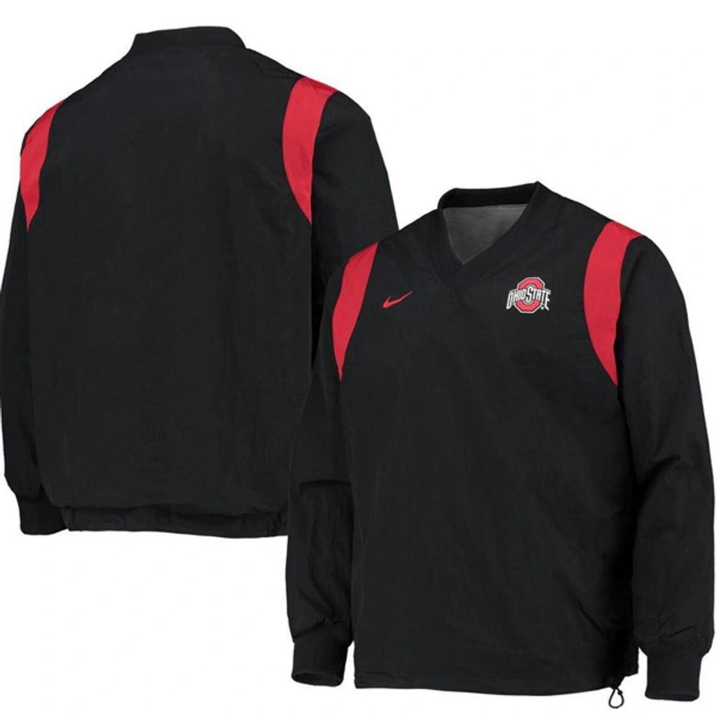 NIKE Black Ohio State Buckeyes Rev Pullover Windbreaker Jacket In Black,unvr Product Image