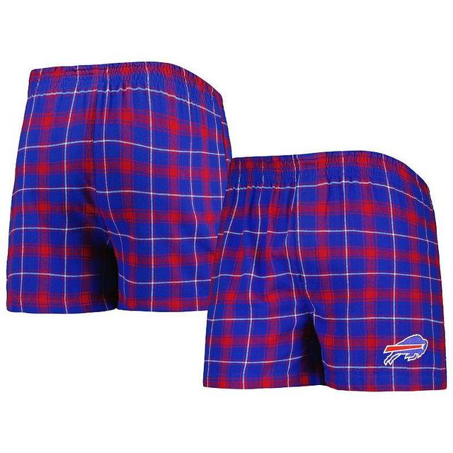 Mens Concepts Sport Royal/Red Buffalo Bills Ledger Flannel Boxers Product Image