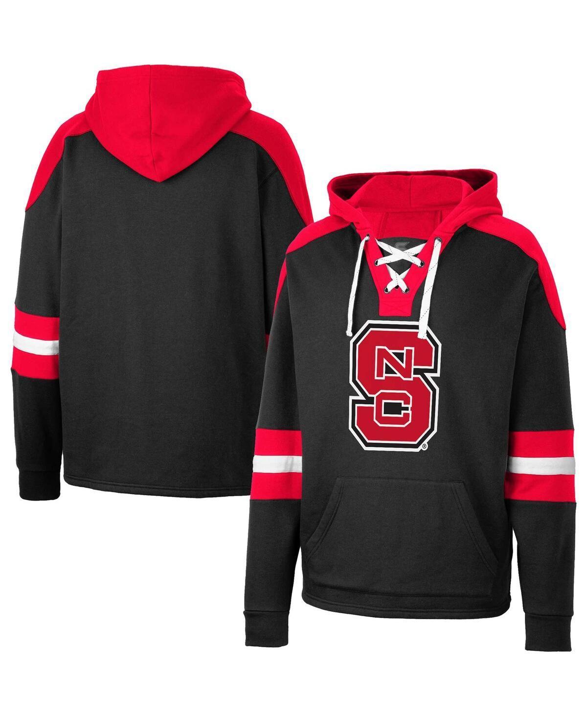 Mens Colosseum Black NC State Wolfpack Lace-Up 4.0 Pullover Hoodie Product Image