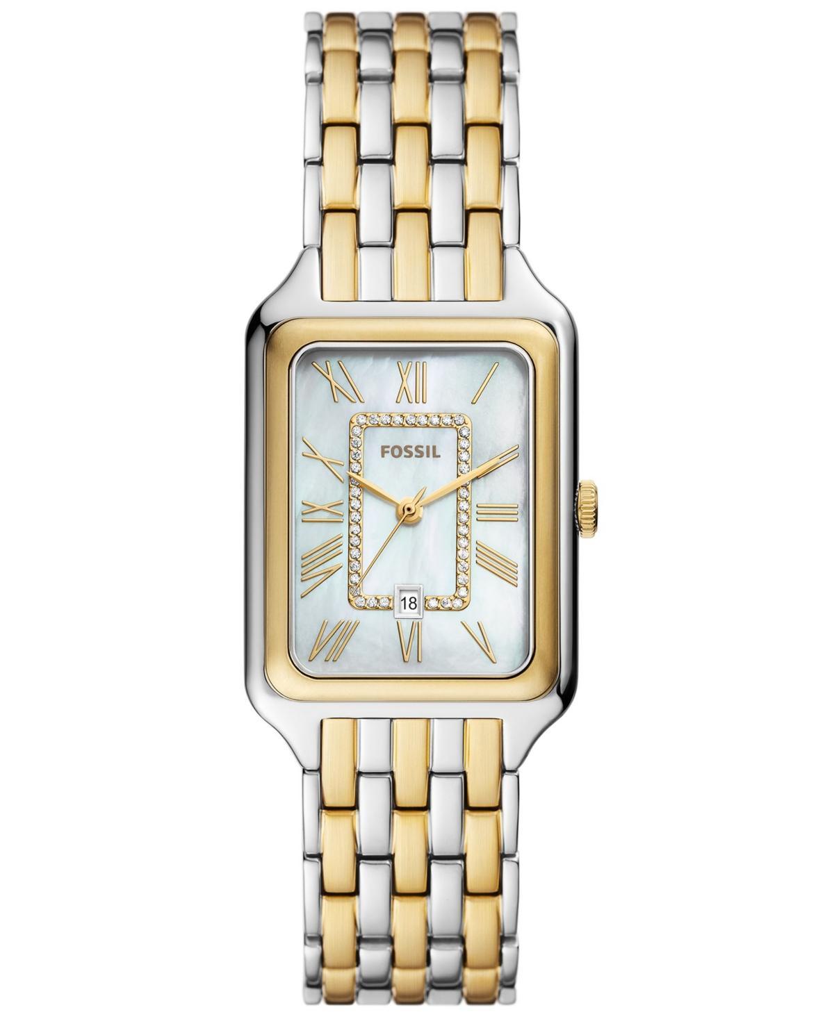 Fossil Womens Raquel Three-Hand Date Gold-Tone Stainless Steel Watch, 26mm Product Image