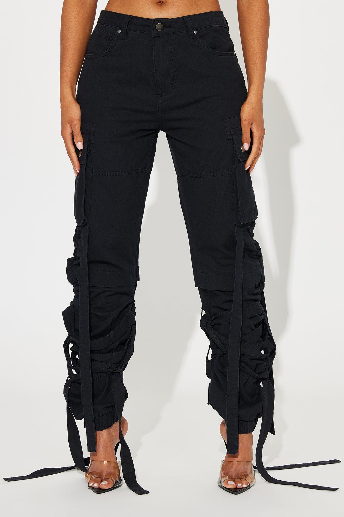 All Tied Up Cargo Jogger - Black Product Image