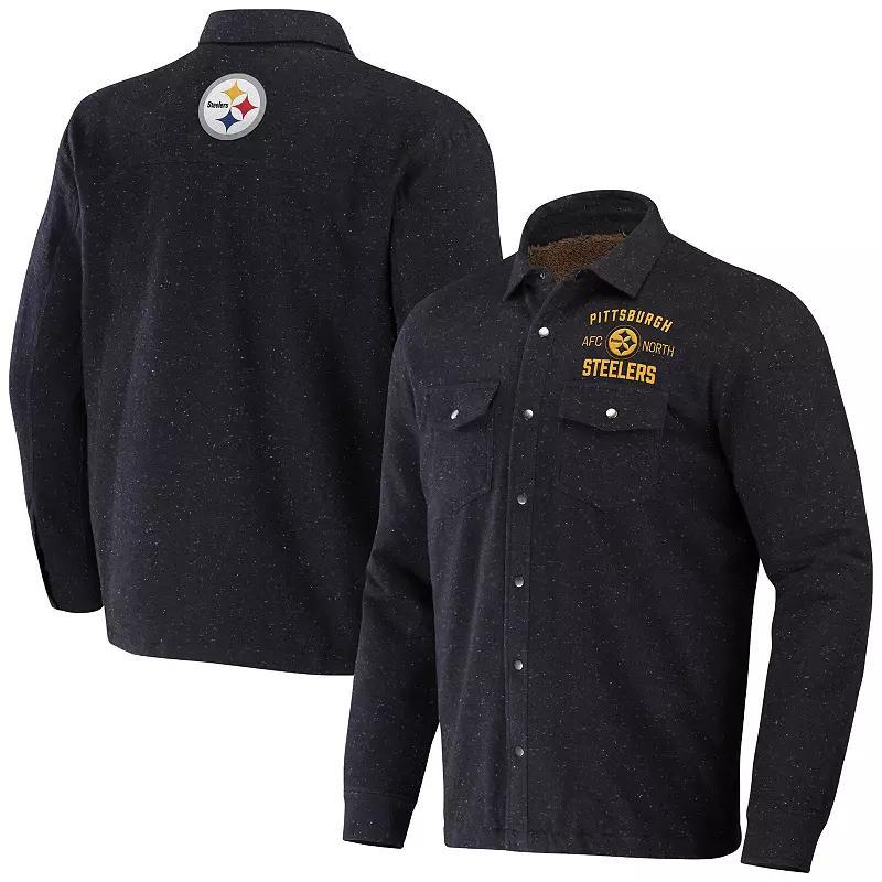 Mens NFL x Darius Rucker Collection by Fanatics Charcoal Cincinnati Bengals Shacket Full-Snap Jacket Product Image