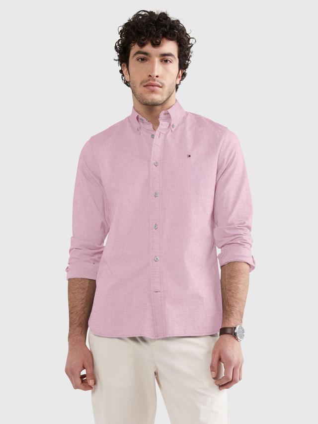 Tommy Hilfiger Men's Regular Fit Solid Stretch Oxford Shirt Product Image