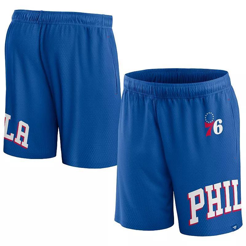 Mens Fanatics Branded Royal Philadelphia 76ers Free Throw Mesh Shorts Product Image