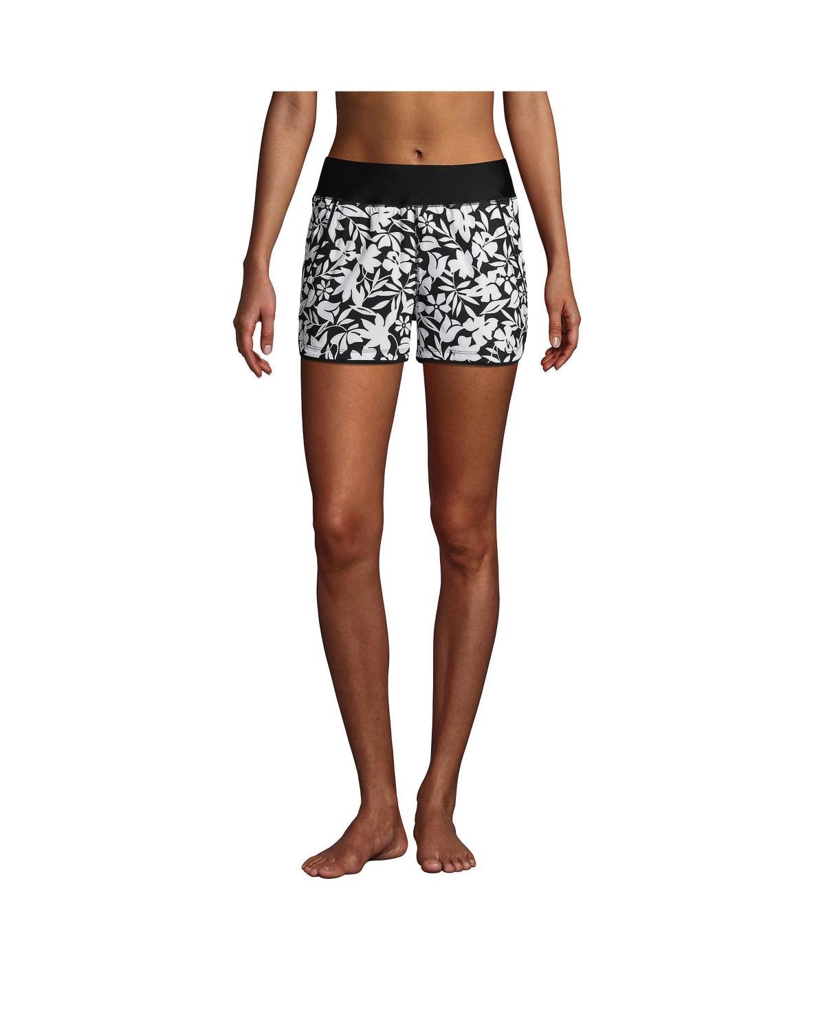 Womens Lands End 3 Quick Dry Elastic Waist Swim Board Shorts With Panty Oxford Product Image