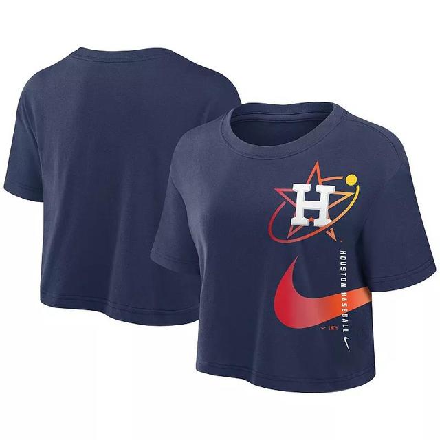 Houston Astros City Connect Nike Women's Dri-FIT MLB Cropped T-Shirt Product Image