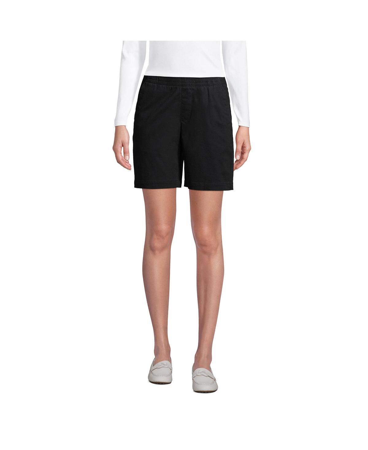 Lands End Womens Pull On 7 Chino Shorts Product Image