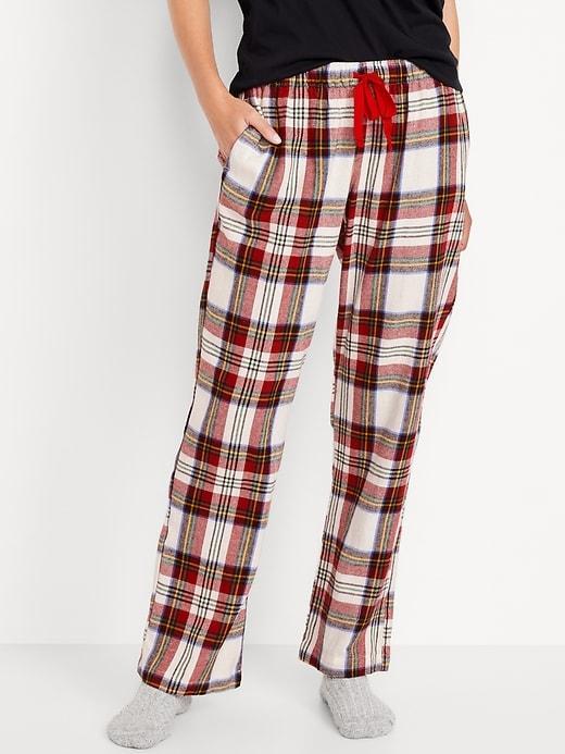 Mid-Rise Flannel Pajama Short for Women Product Image