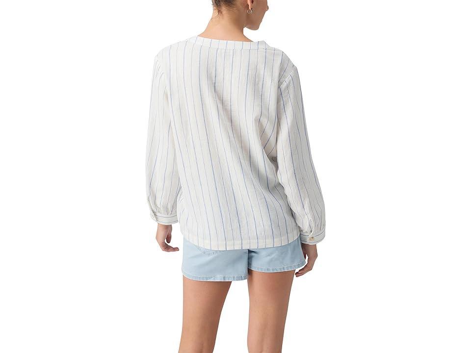 Sanctuary No Worries Tunic (Ocean Blue Stripe) Women's Clothing Product Image