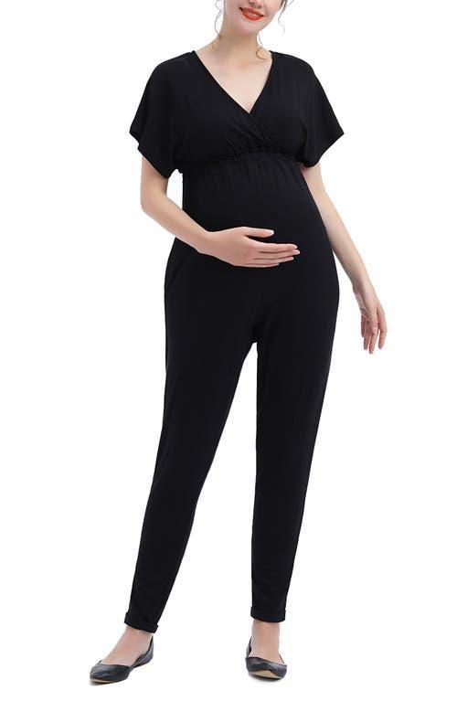 Kimi and Kai Lue V-Neck Maternity/Nursing Jumpsuit Product Image