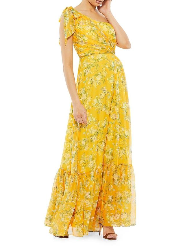 Womens Ieena Floral One-Shoulder Gown Product Image