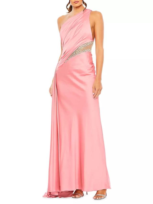 Satin One-Shoulder Gown Product Image