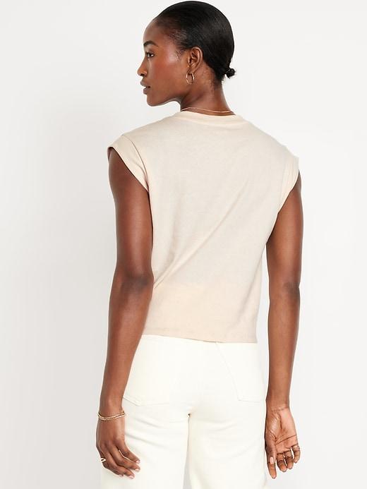 Sleeveless V-Neck Top Product Image