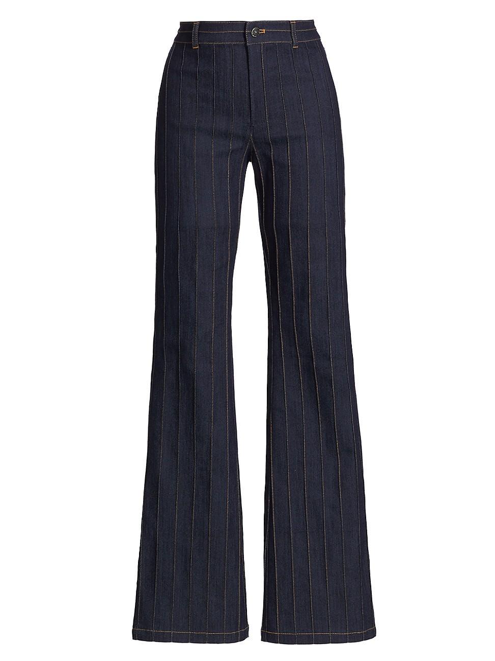 Womens Alina Seamed Denim Pants Product Image