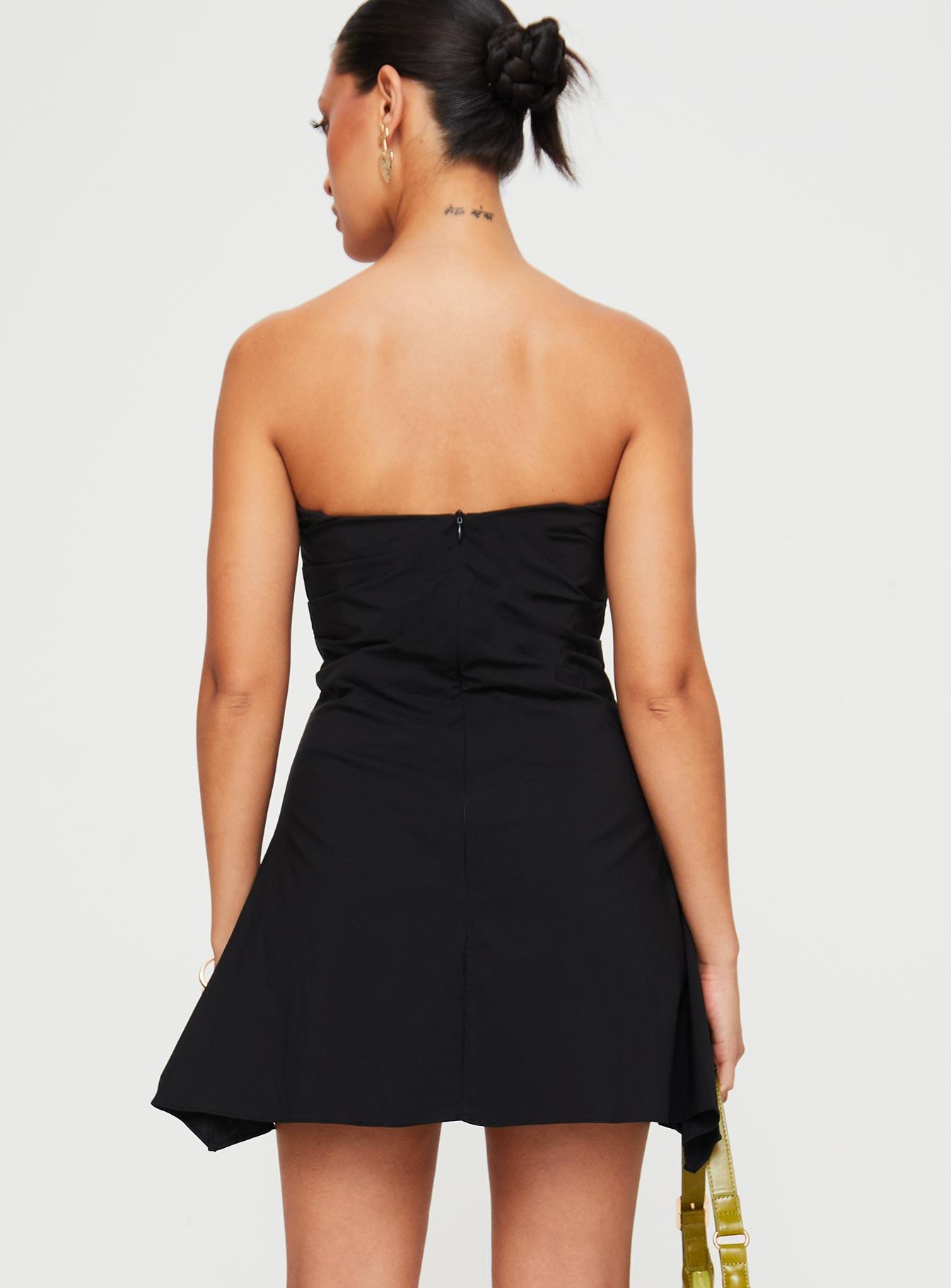 Bradwell Strapless Mini Dress Black Petite Product Image