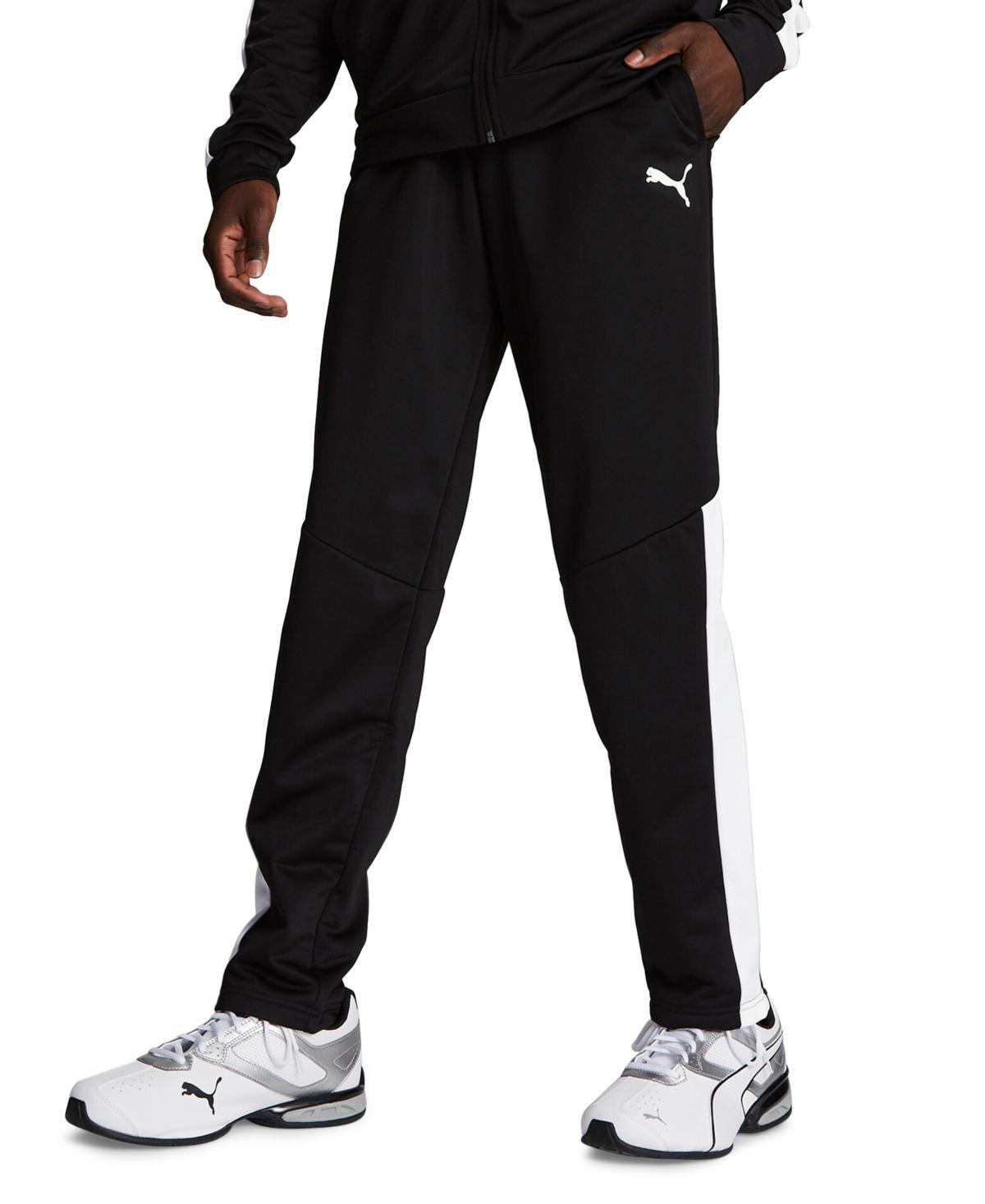 Puma Mens Contrast Panel Tricot Sweatpants - Black Product Image