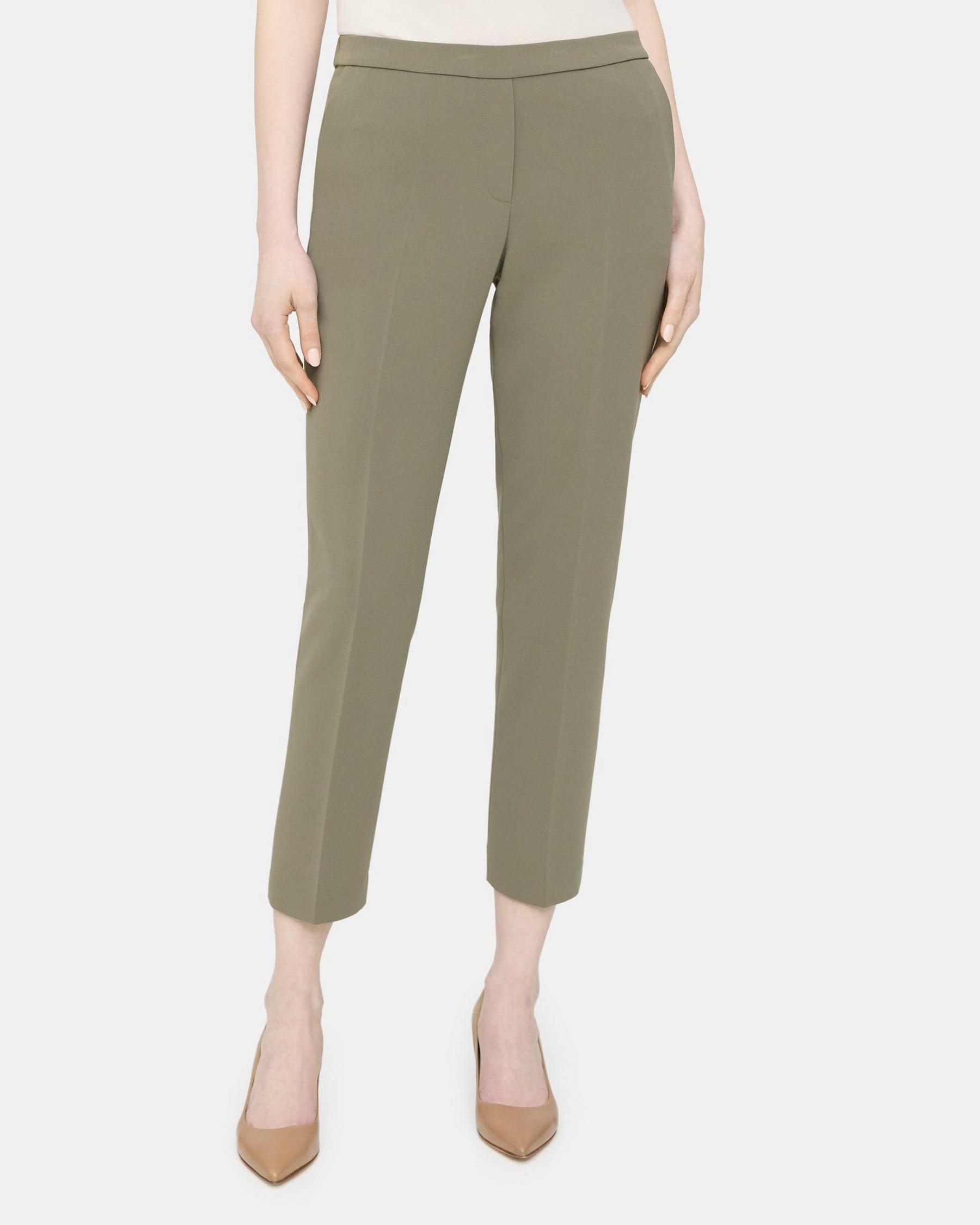 Slim Cropped Pull-On Pant in Crepe product image