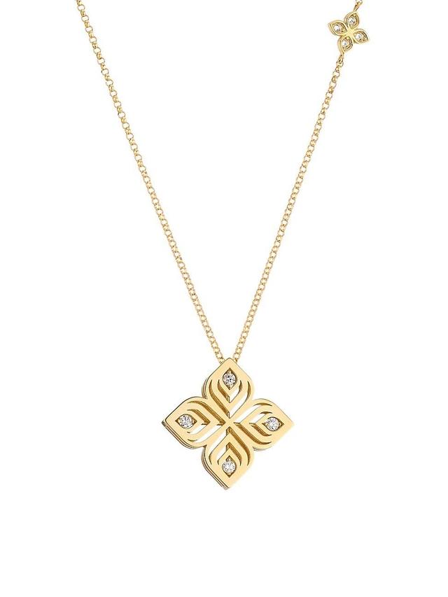 Womens Arabesque 18K Yellow Gold & 0.10 TCW Diamond Necklace Product Image