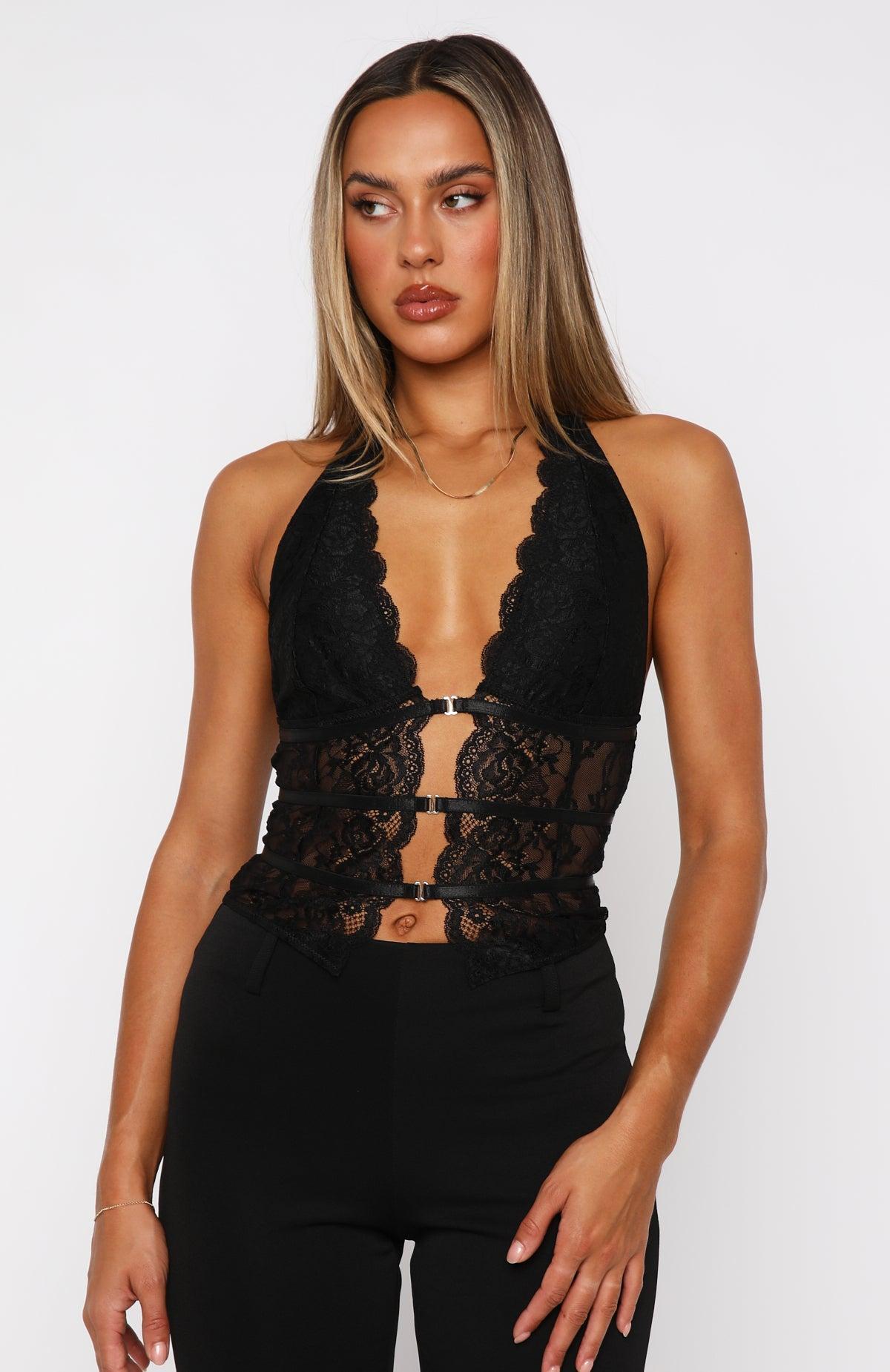 Dance The Night Away Top Black Product Image