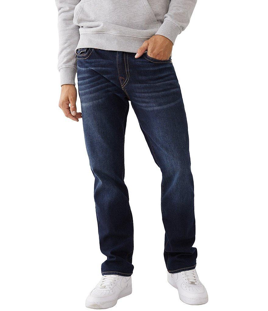 True Religion Ricky Relaxed Straight Fit Flap Pocket Denim Jeans Product Image