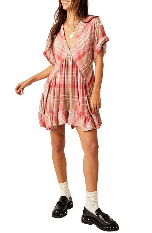 Agnes Plaid Cotton Minidress Product Image