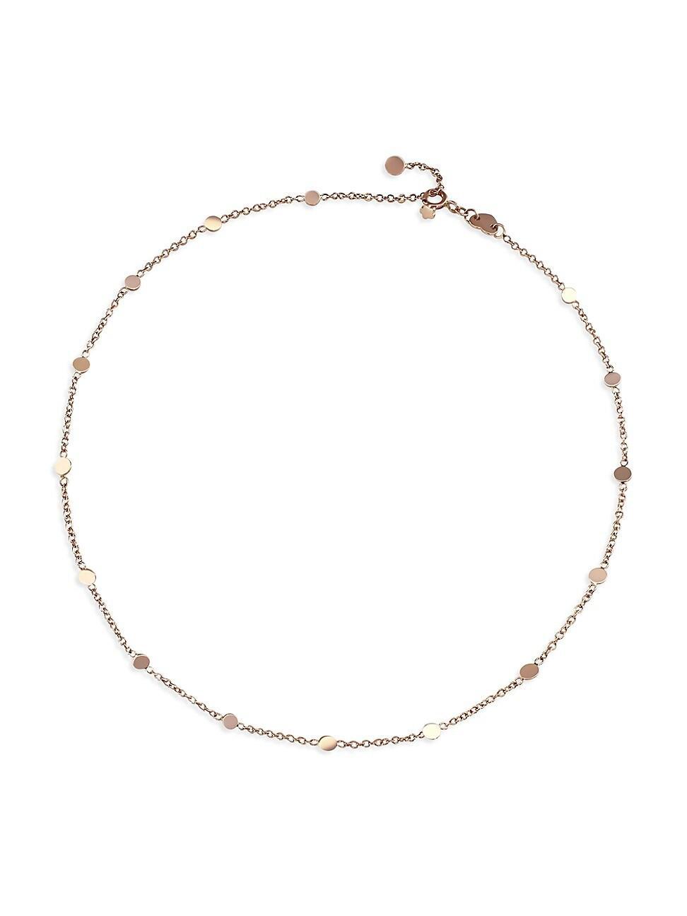 Womens Luce 18K Rose Gold Disc Station Necklace/16.5 Product Image