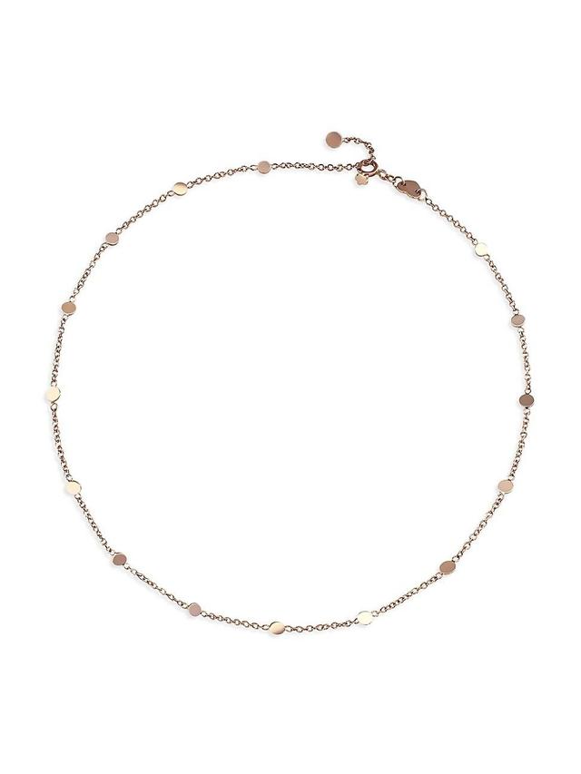 Womens Luce 18K Rose Gold Disc Station Necklace/16.5 Product Image