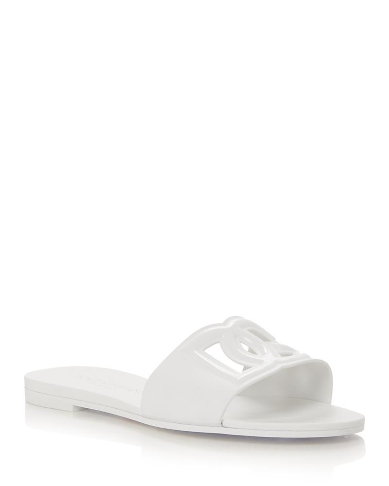 Dolce & Gabbana Bianca Interlock Slide Sandal Product Image