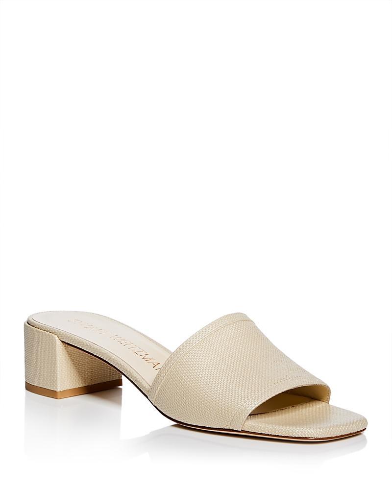 Womens Cayman 35MM Linen Block-Heel Sandals Product Image