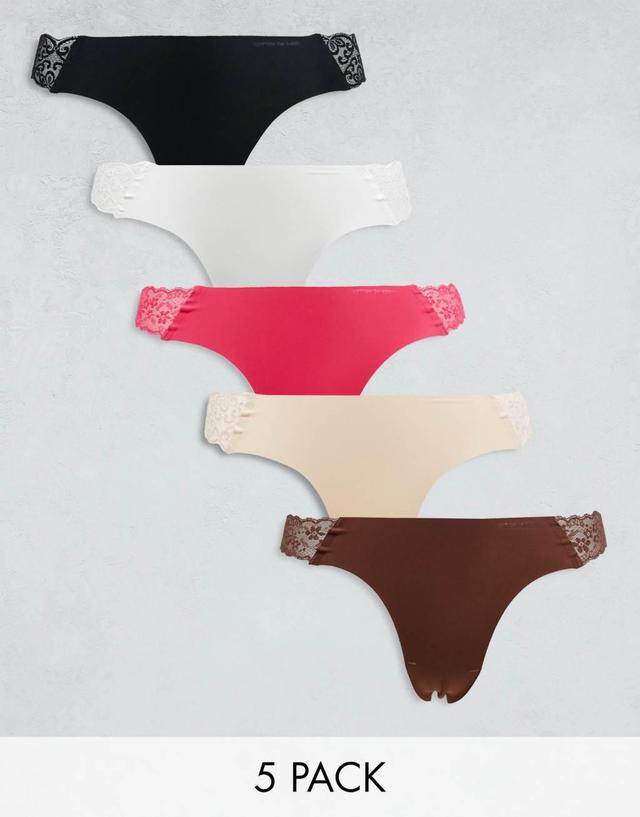 Cotton On party panties seamless thong 5 pack Product Image