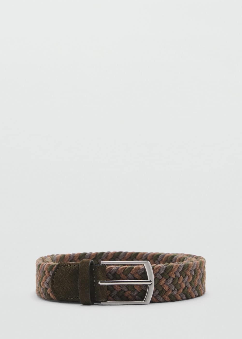 MANGO MAN - Braided elastic colored belt khakiMen Product Image