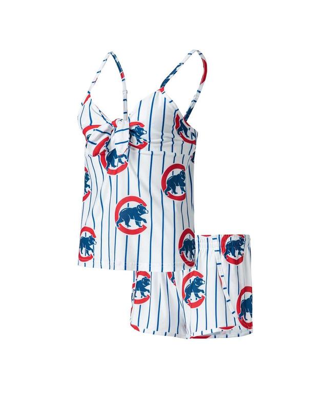 Womens Concepts Sport Chicago Cubs Reel Allover Print Tank Top & Shorts Sleep Set Product Image