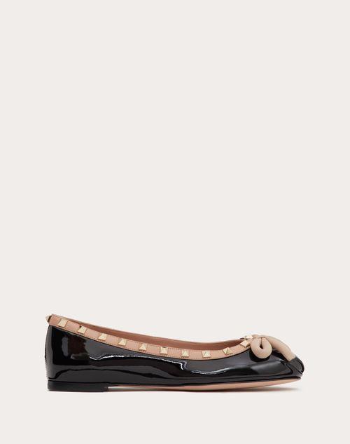 ROCKSTUD PATENT LEATHER BALLERINA Product Image