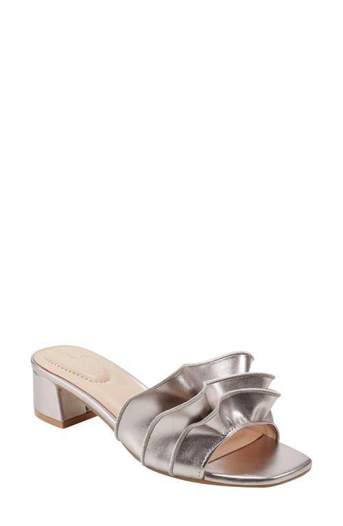 Bandolino Rista Metallic Ruffle Slide Sandal Product Image