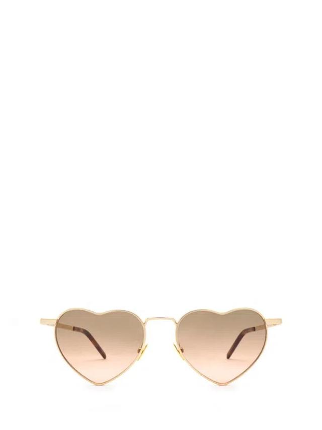 Eyewear Loulou Heart Frame Sunglasses In Gold Product Image