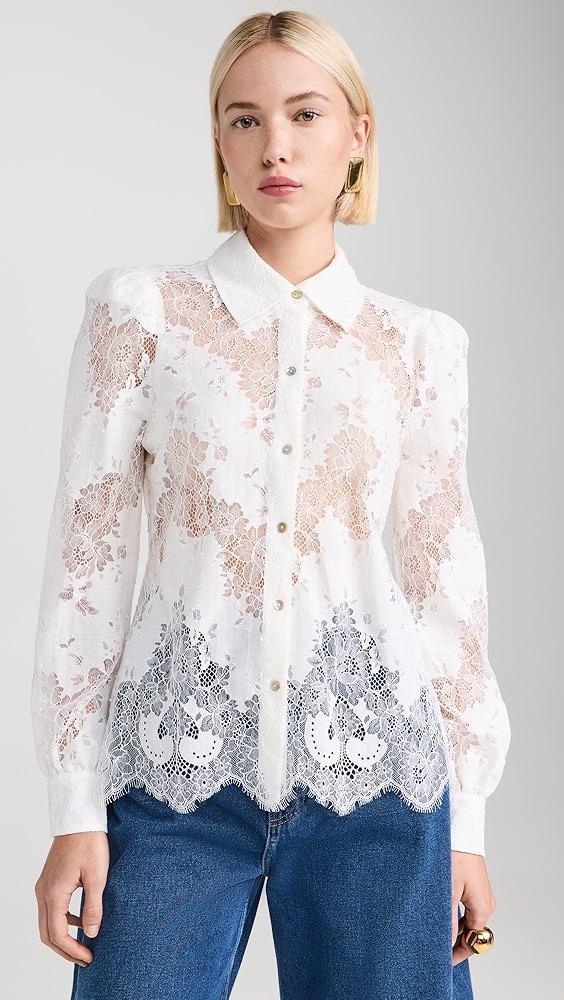 L'AGENCE Jenica Lace Blouse | Shopbop product image