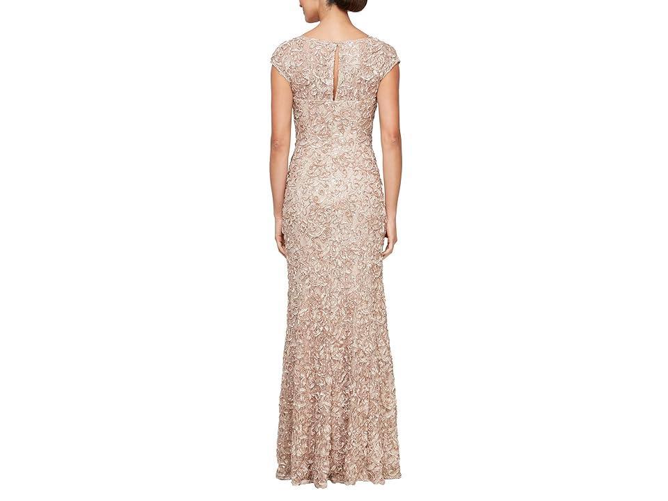 Alex Evenings Soutache Sequin Lace A-Line Gown with Wrap Product Image