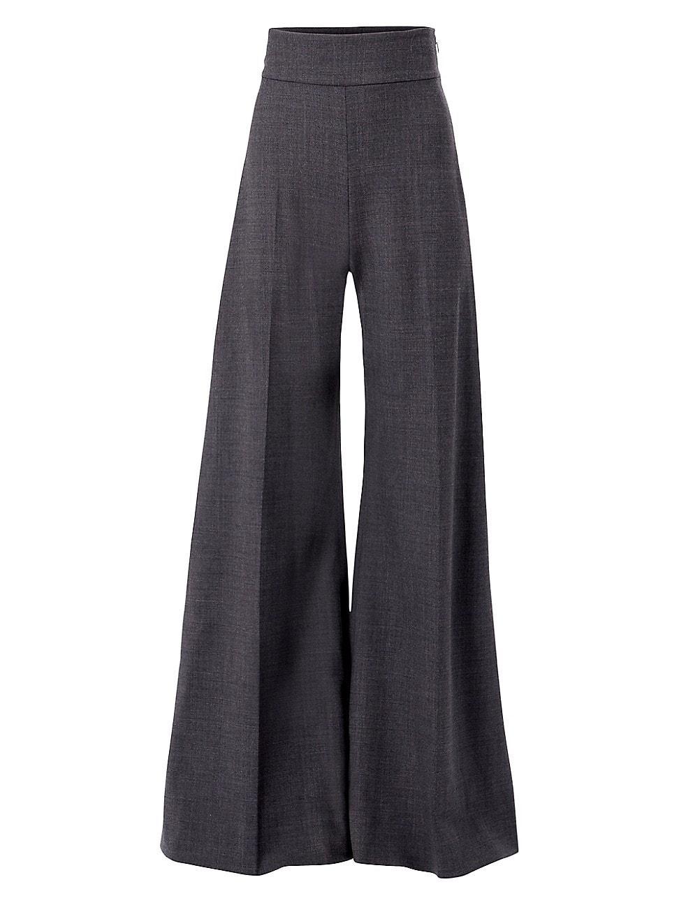 Womens Wool Wide-Leg Trousers product image