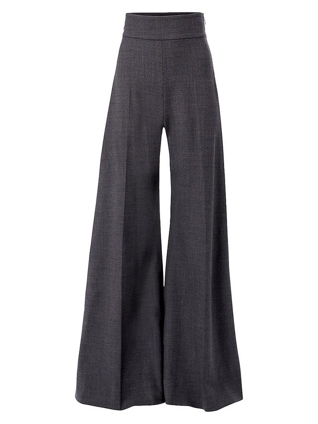 Womens Wool Wide-Leg Trousers Product Image