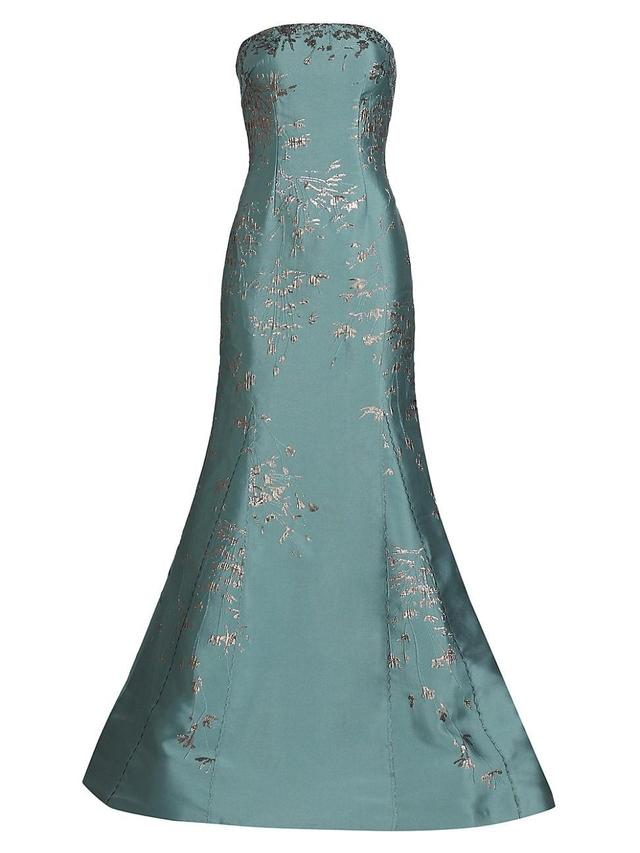 Womens Embroidered Floor-Length Gown Product Image