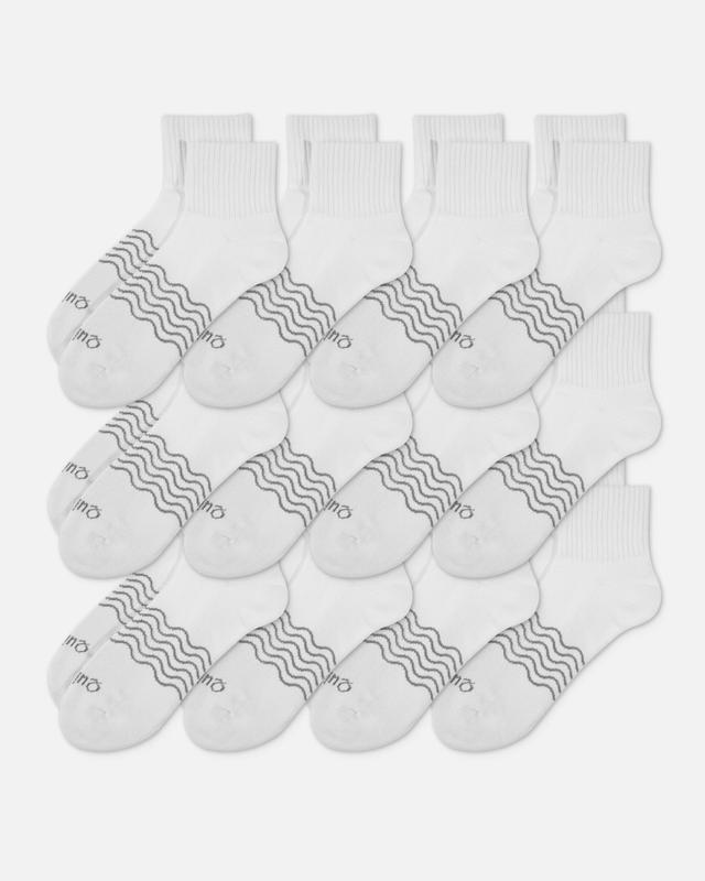 Everyday Cotton Solid Quarter Socks (12-Pack) Product Image