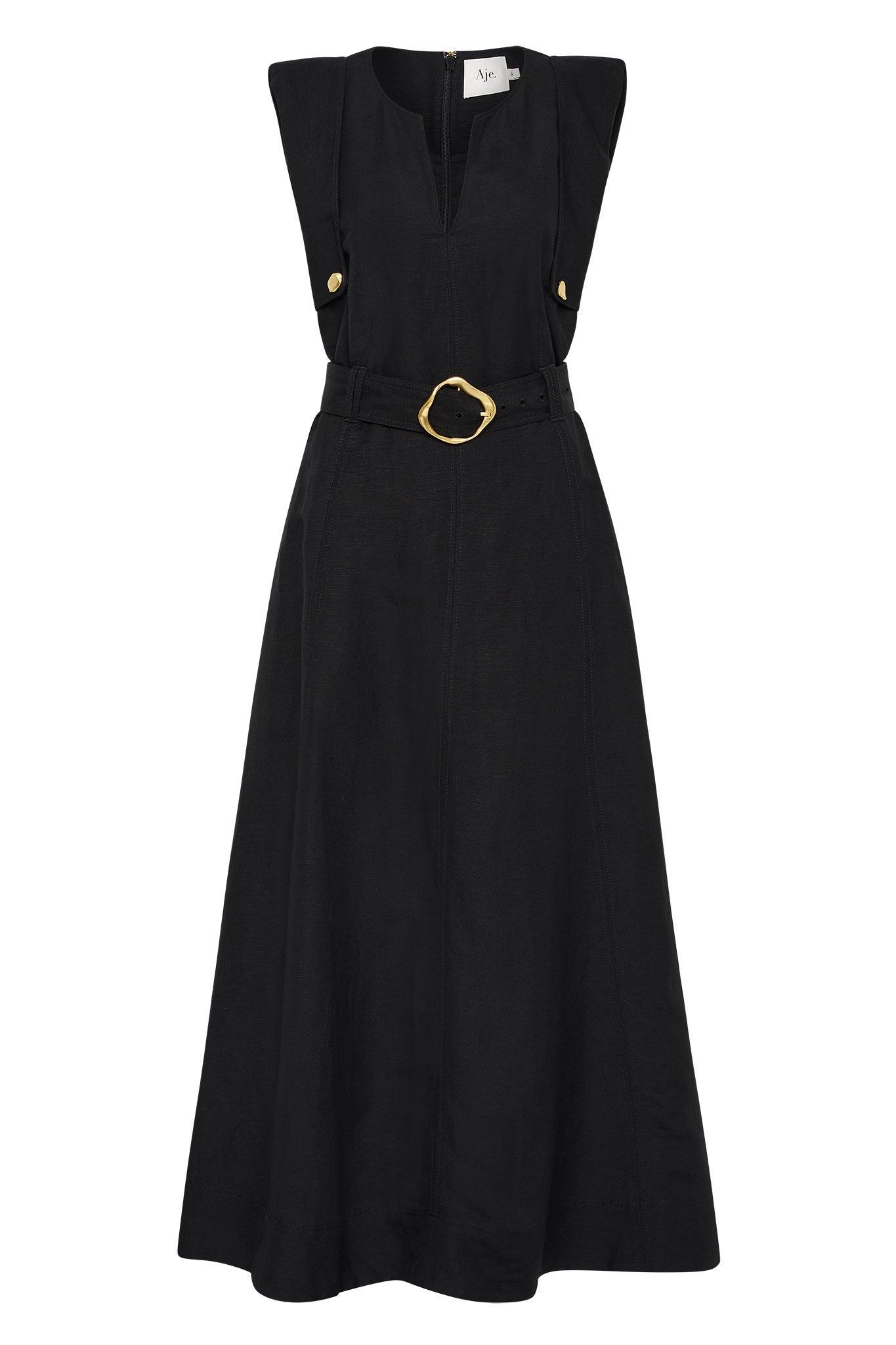 Lyric Belted Midi Dress Product Image