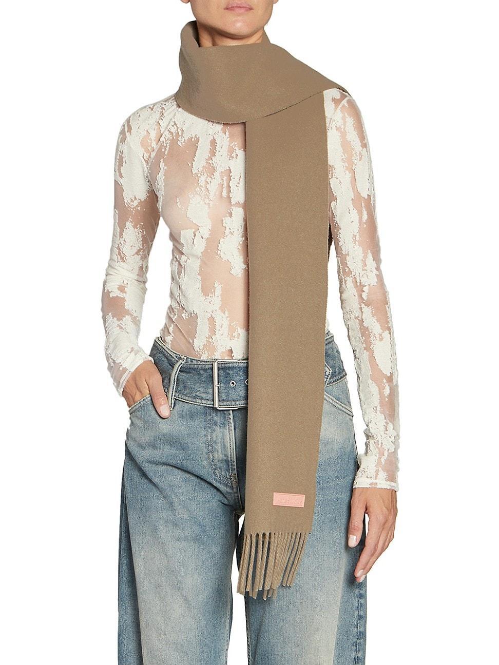 Womens Wool Skinny Scarf Product Image