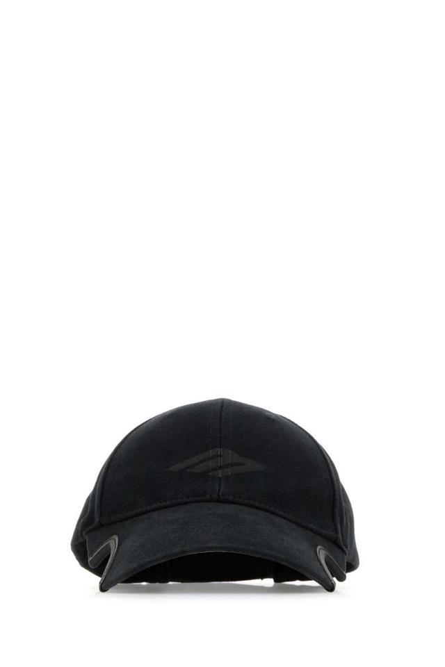 BALENCIAGA Black Drill Logo Baseball Cap Product Image